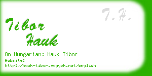 tibor hauk business card